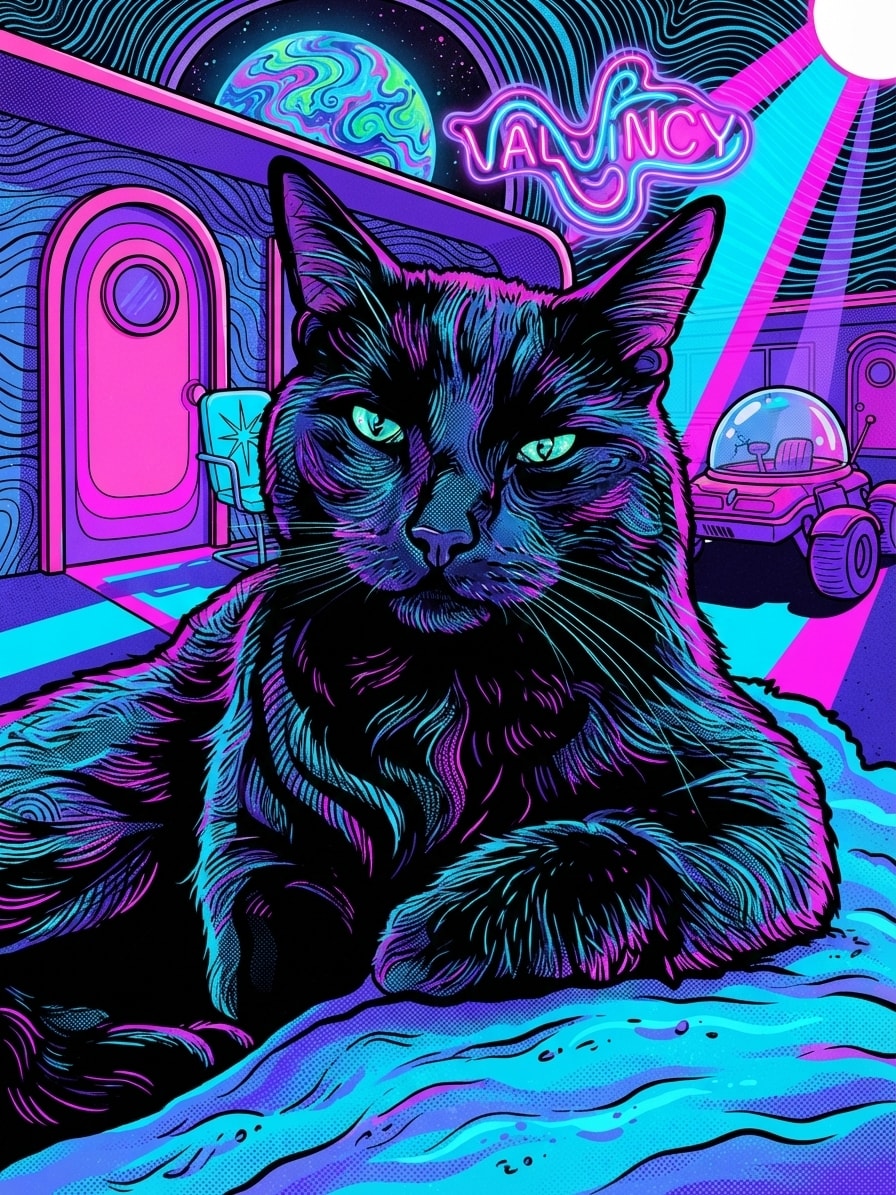 Pet generated in Neon Psychedelic
