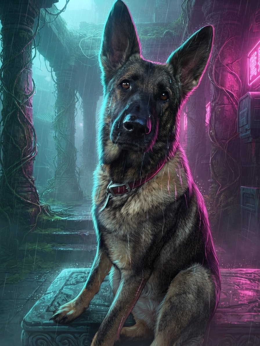 Pet generated in Neon Rain